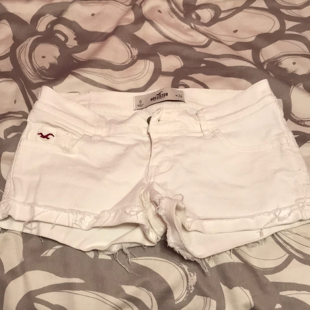 Hollister white shorts